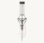 48 Inch Bell Glass Linear Chandelier - Fulcrum