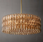 46 Inch Smoked Murano Glass Round Chandelier - Chiara