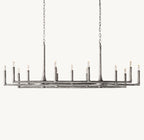 72 Inch Forged Candlestick Linear Chandelier - Thaddeus