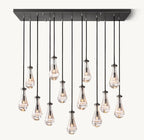 54 Inch Raindrop Linear Chandelier – Ava