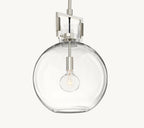 18 Inch Clear Glass Globe Pendant Light - Machinist
