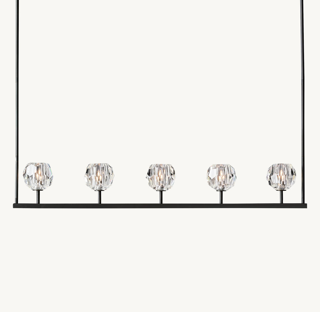 48 Inch Crystal Linear Chandelier – Boule