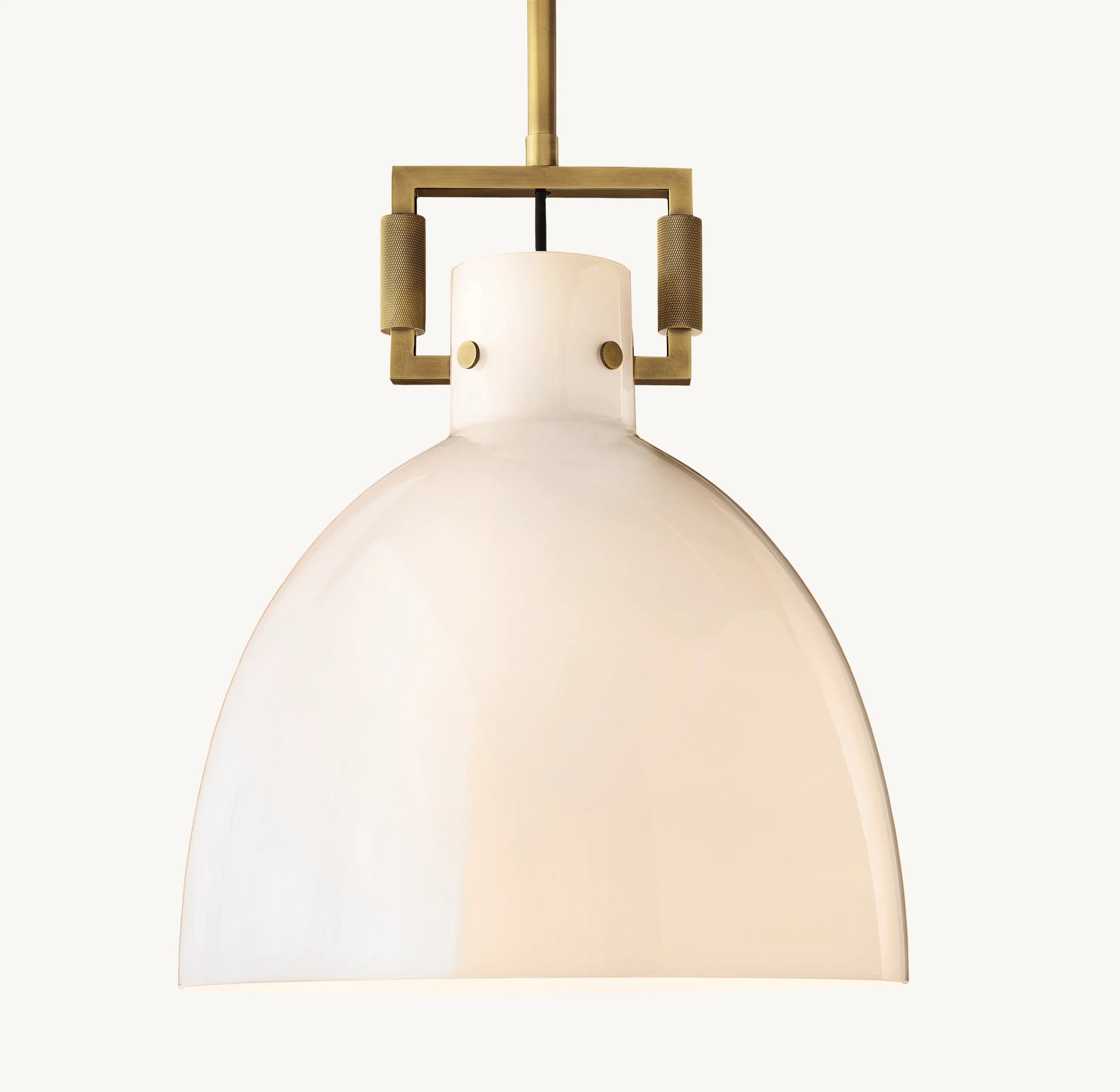 10 Inch Milk Glass Dome Pendant Light - Machinist