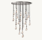 47 Inch Raindrop Glass Round Chandelier – Ava
