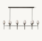 65 Inch Torchiere Crystal Linear Chandelier - Tulip
