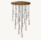 47 Inch Raindrop Glass Round Chandelier – Ava