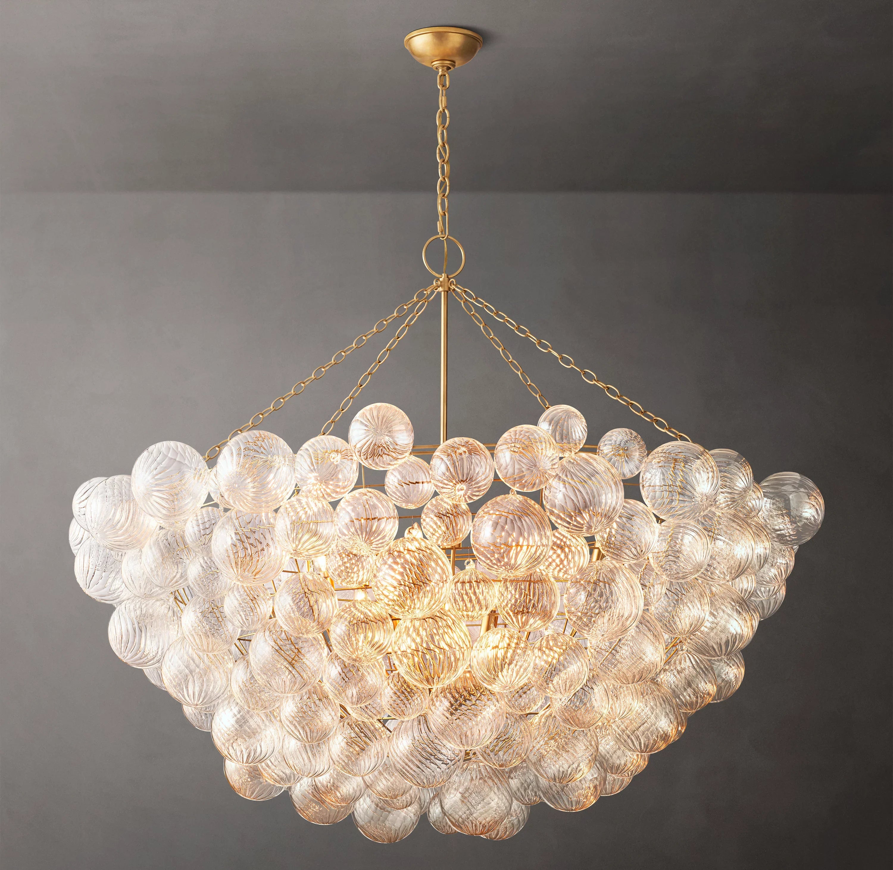 56 Inch Glass bubble Chandelier - Talia