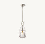 6 Inch Flute Crystal Pendant Light - Botanist