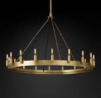 38 Inch Vintage Filament Tube Candle Round Chandelier - Camino