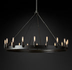 50 Inch Vintage Filament Tube Candle Round Chandelier - Camino