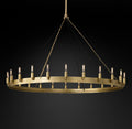 63 Inch Vintage Filament Tubular Candle Round Chandelier - Camino