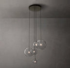 28 Inch Blown Glass Globe Cluster Chandelier - Mobile