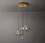 28 Inch Blown Glass Globe Cluster Chandelier - Mobile