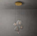 28 Inch Blown Glass Globe Cluster Chandelier - Mobile