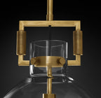 14 Inch Clear Glass Dome Pendant Light - Machinist