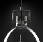 14 Inch Clear Glass Dome Pendant Light - Machinist