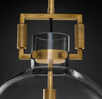 14 Inch Clear Glass Globe Pendant Light - Machinist