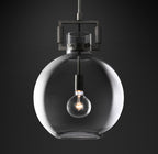 14 Inch Clear Glass Globe Pendant Light - Machinist