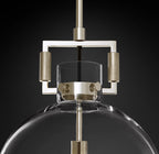 14 Inch Clear Glass Globe Pendant Light - Machinist
