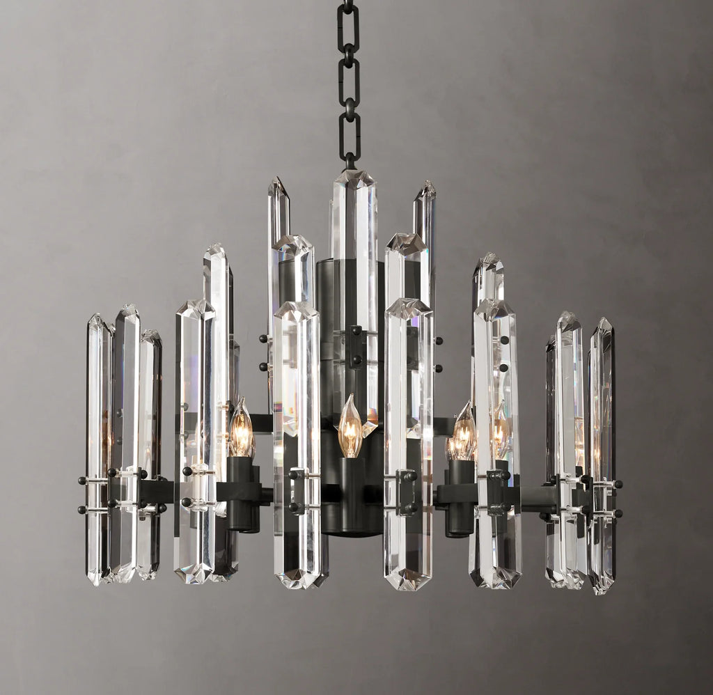 24 Inch Candelabra Crystal Chandelier - Bonnington