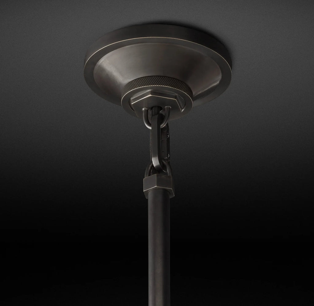 7 Inch Clear Glass Long Cylinder Pendant Light - Machinist