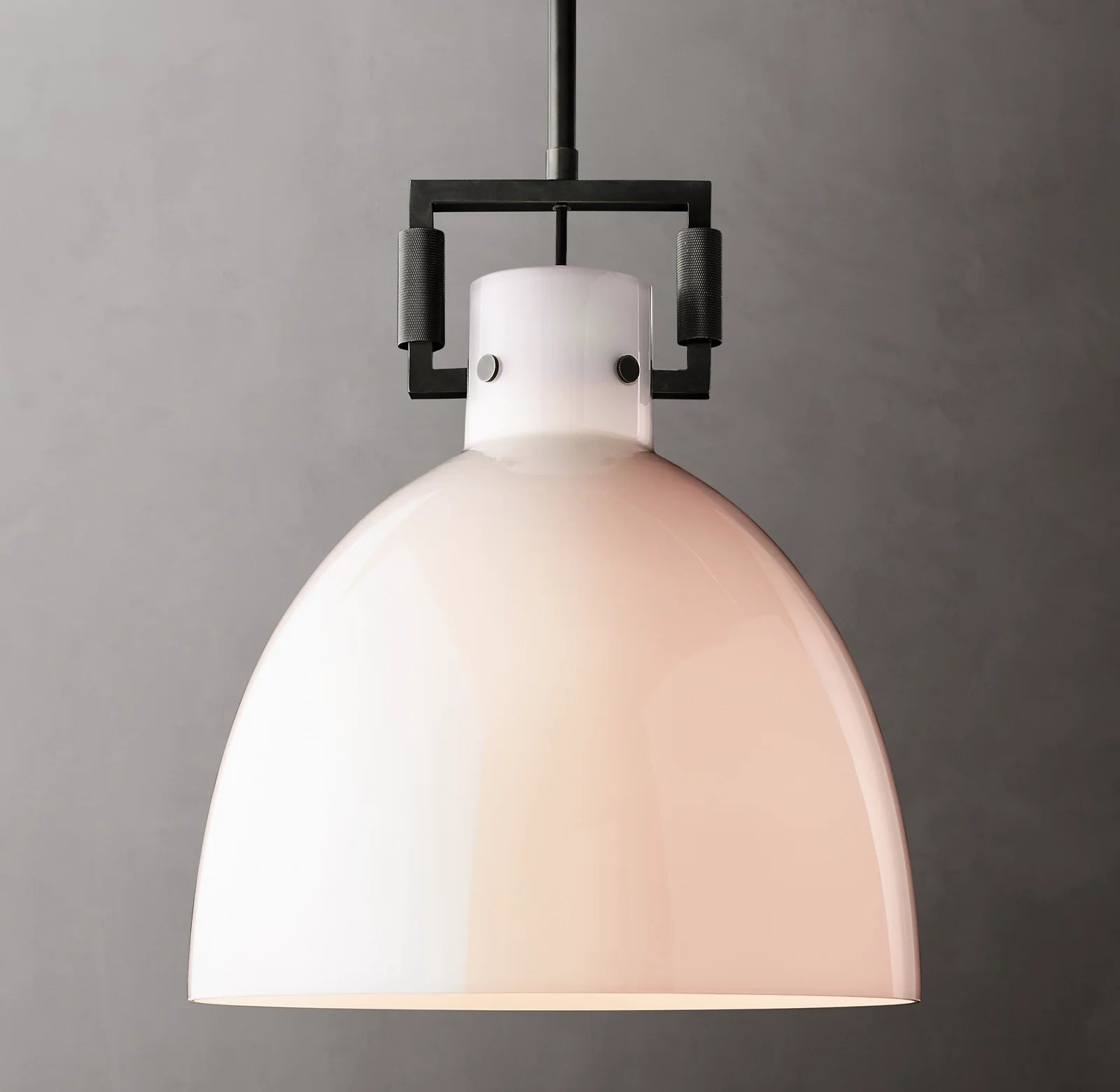 10 Inch Milk Glass Dome Pendant Light - Machinist