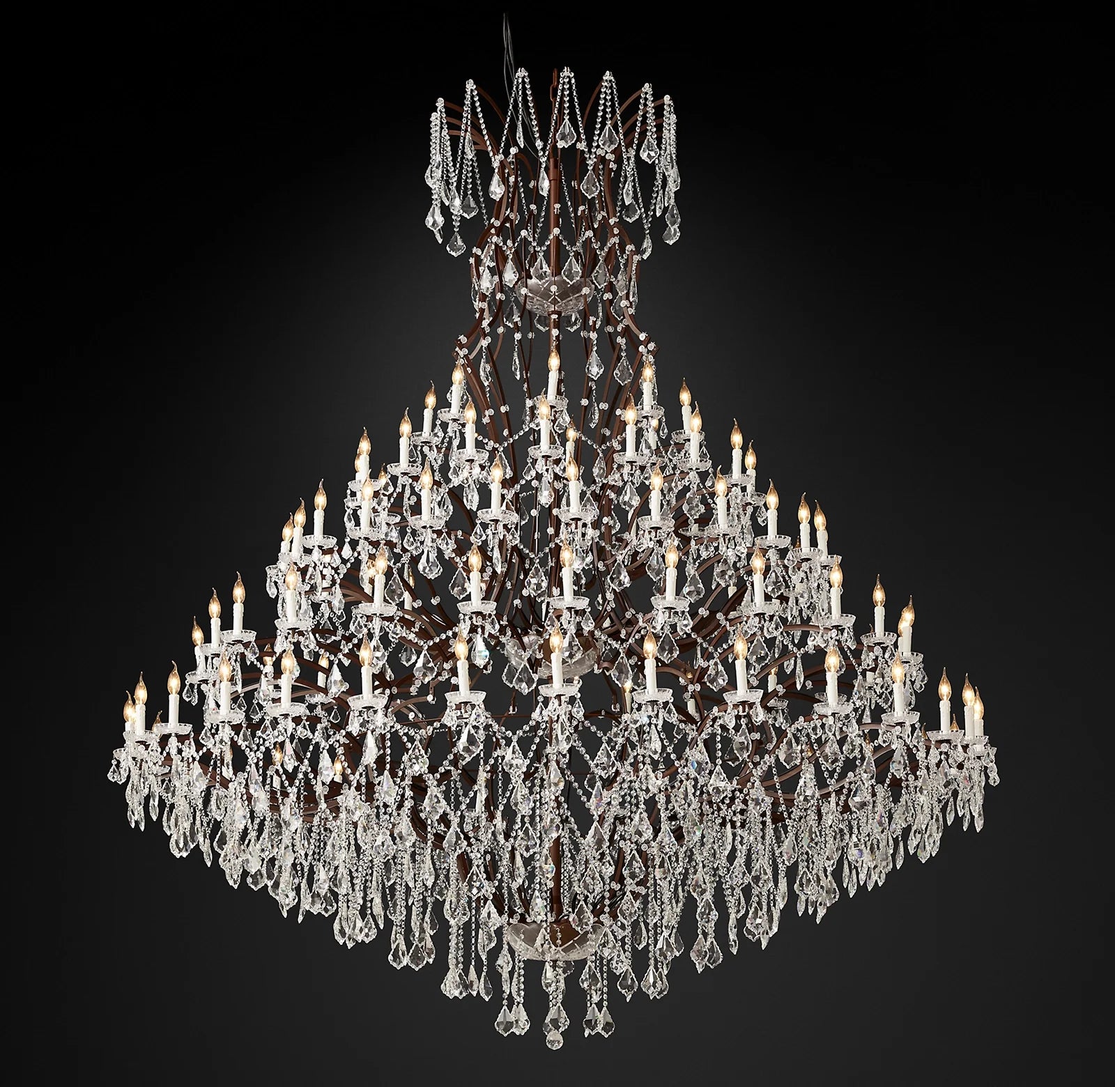 101 Inch Candelabra Crystal Chandelier - Rococo