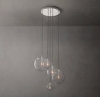 28 Inch Blown Glass Globe Cluster Chandelier - Mobile