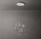 28 Inch Blown Glass Globe Cluster Chandelier - Mobile