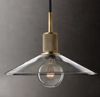 11 Inch Cone Glass Pendant Light - Utilitaire
