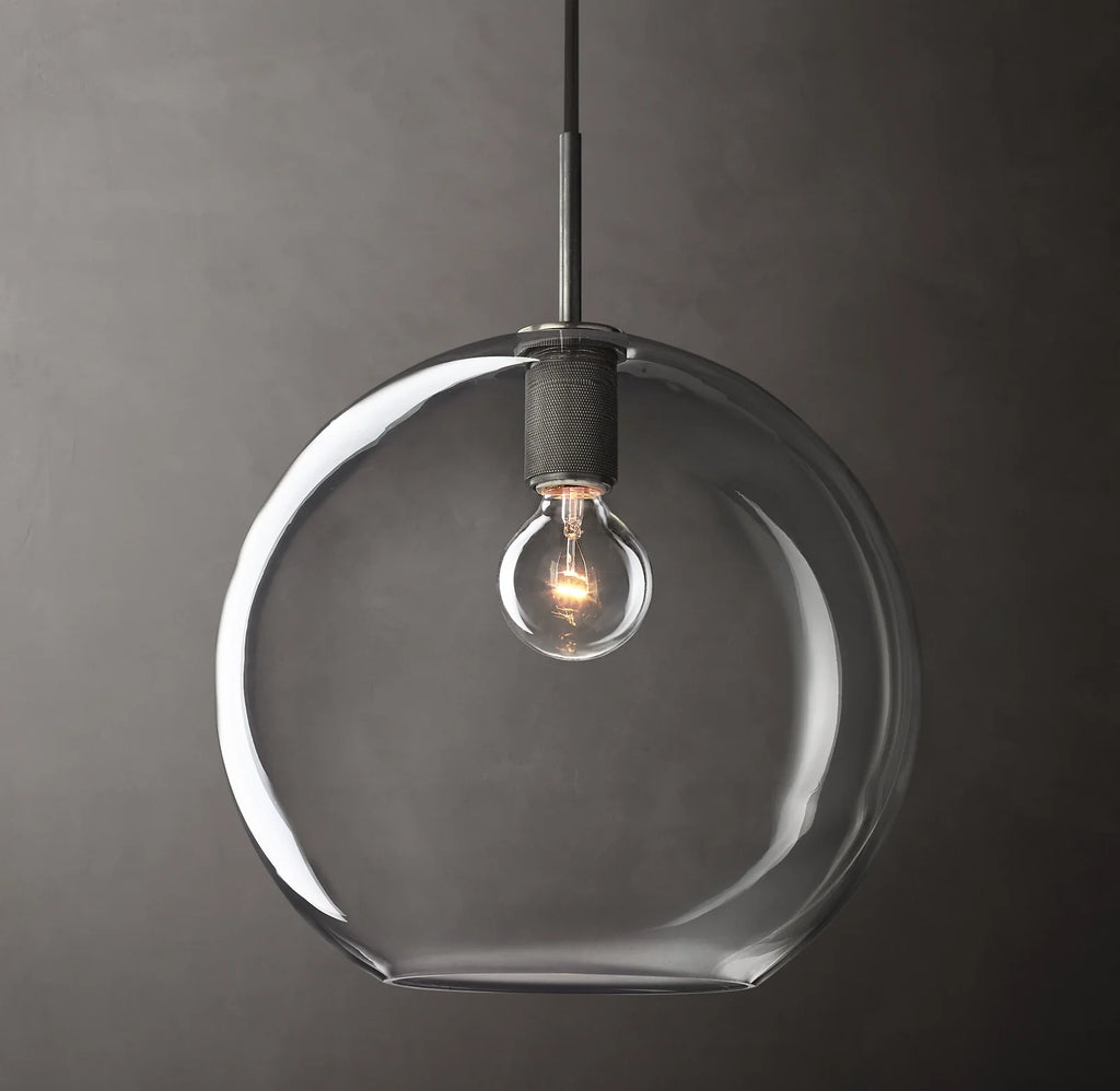 14 Inch Globe Glass Pendant Light - Utilitaire