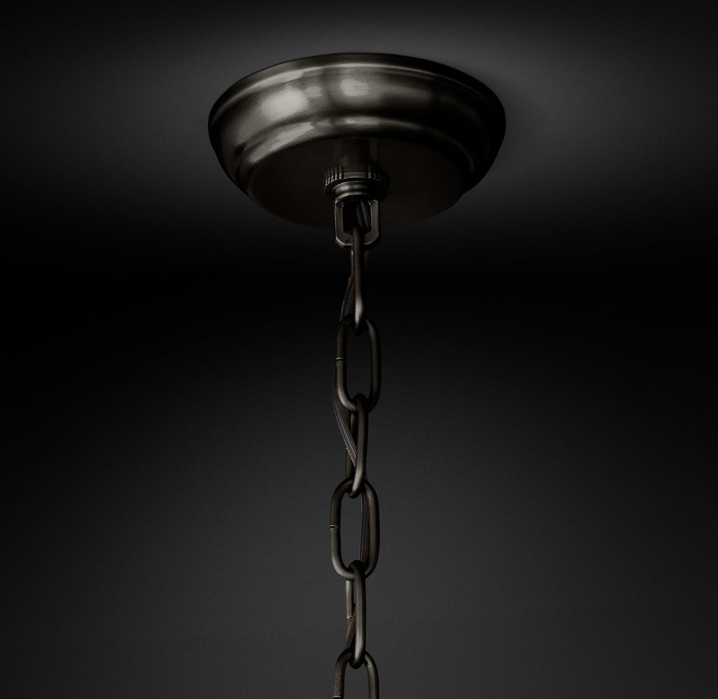 48 Inch Ribbed Glass Round Chandelier - San Marco