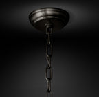 48 Inch Ribbed Glass Round Chandelier - San Marco