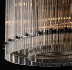 22 Inch Ribbed Glass Round Chandelier - San Marco
