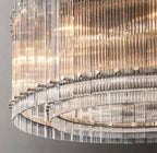 48 Inch Ribbed Glass Round Chandelier - San Marco