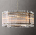 37 Inch Ribbed Glass Round Chandelier - San Marco