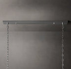 54 Inch Ribbed Glass Rectangular Chandelier - San Marco