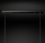 72 Inch Ribbed Glass Rectangular Chandelier - San Marco