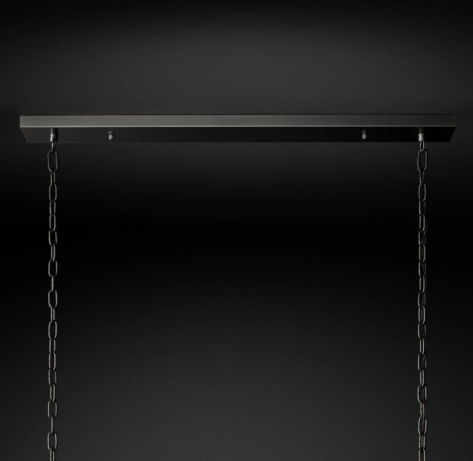 72 Inch Ribbed Glass Rectangular Chandelier - San Marco