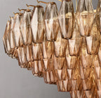 46 Inch Smoked Murano Glass Tiered Chandelier - Chiara