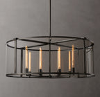 44 Inch Glass Drum Chandelier - Beckman