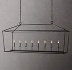 72 Inch Candelabra Rectangular Lantern Chandelier – Openwork