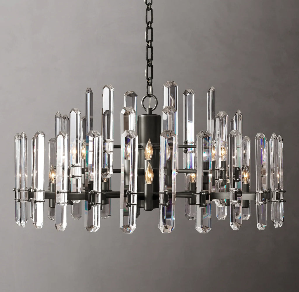 36 Inch Candelabra Crystal Chandelier - Bonnington