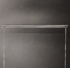 54 Inch Shaded Hammered Metal Linear Chandelier – Wright