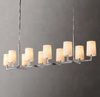 72 Inch Shaded Hammered Metal Linear Chandelier – Wright