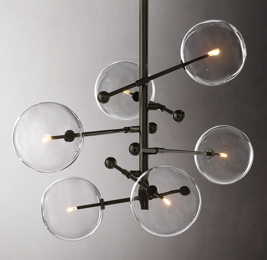 40 Inch Sputnik Globe Glass Chandelier - Mobile