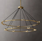 60 Inch Globe Crystal Tiered Ring Chandelier - Eclatant