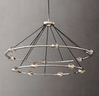 60 Inch Globe Crystal Tiered Ring Chandelier - Eclatant