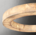31 Inch Lueur Round Alabaster Chandelier - Rivage