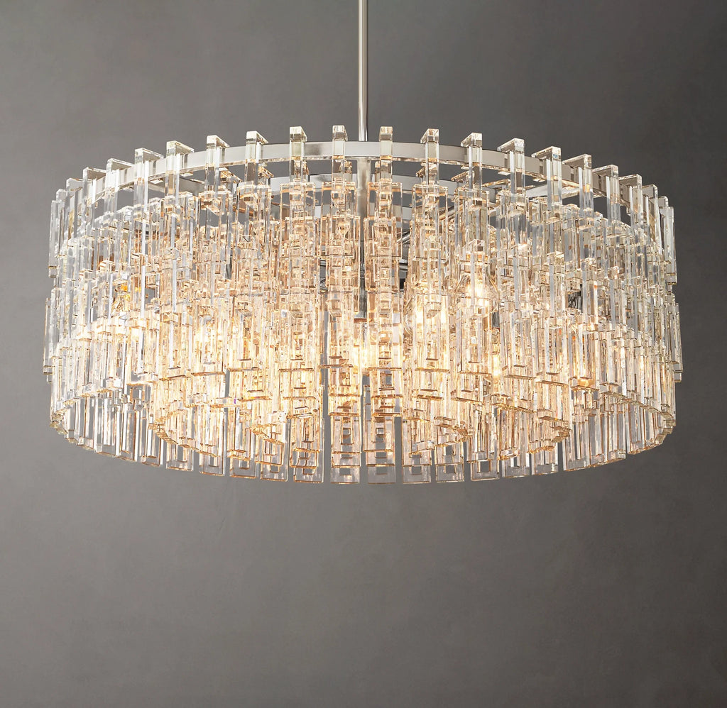 36 Inch Cascading Chain Crystal Chandelier - Marignan